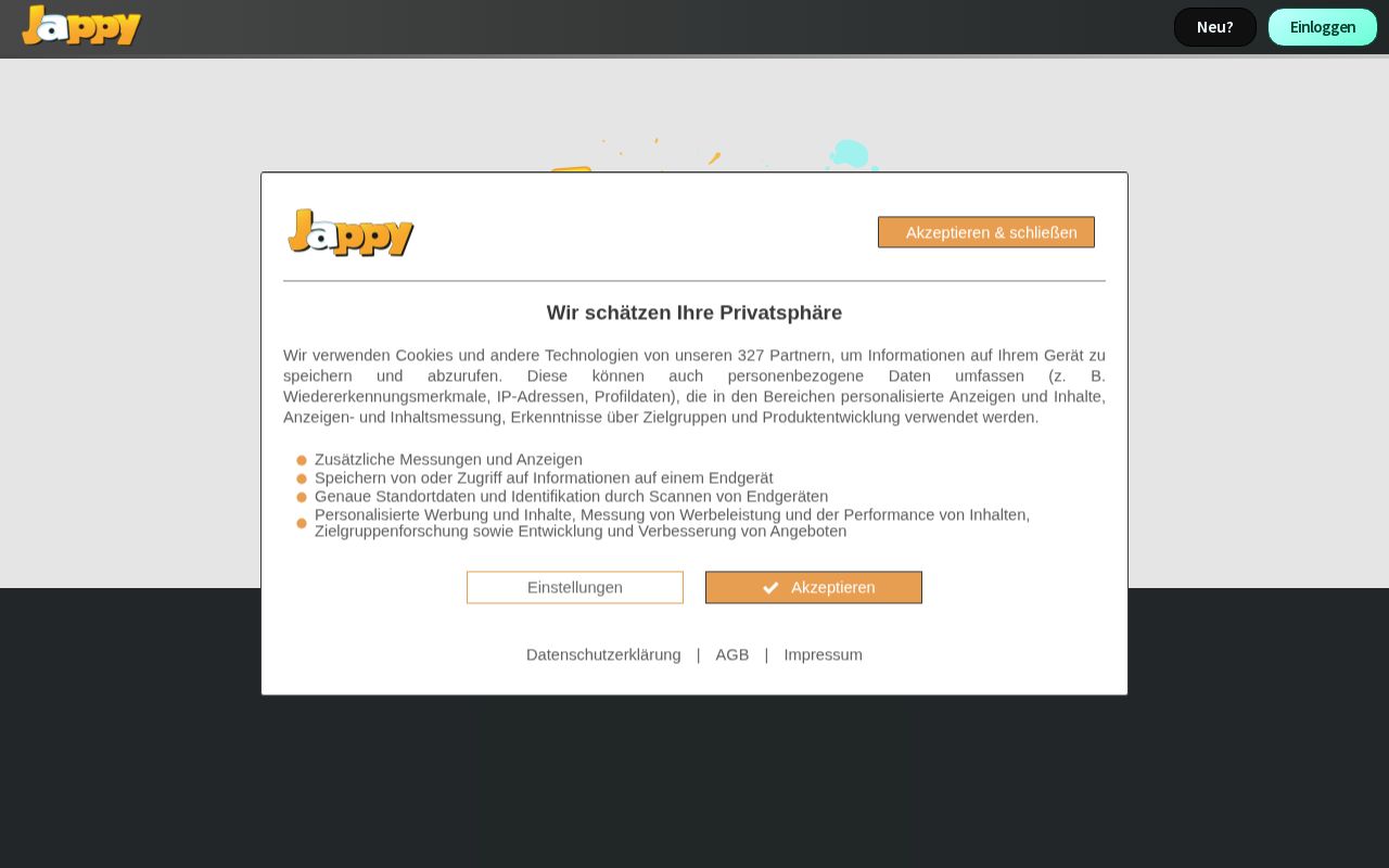 Screenshot of jappy.com