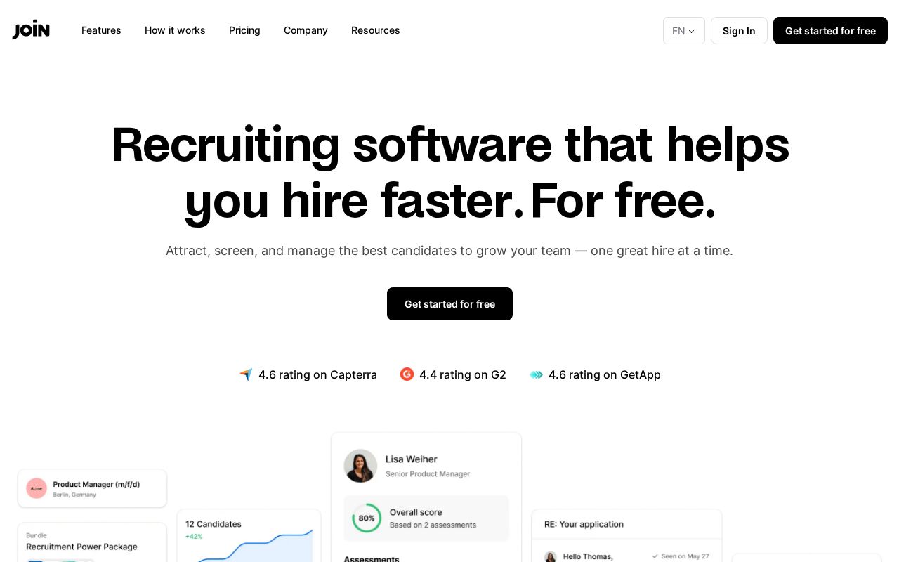 Screenshot of join.com