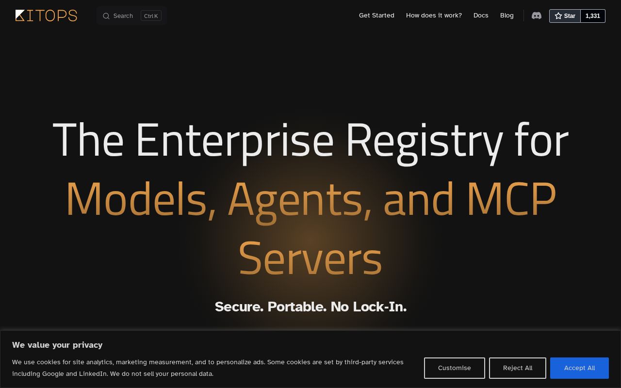 Screenshot of kitops.ml