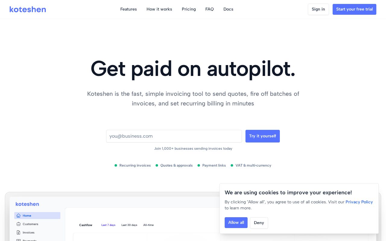 Screenshot of koteshen.com