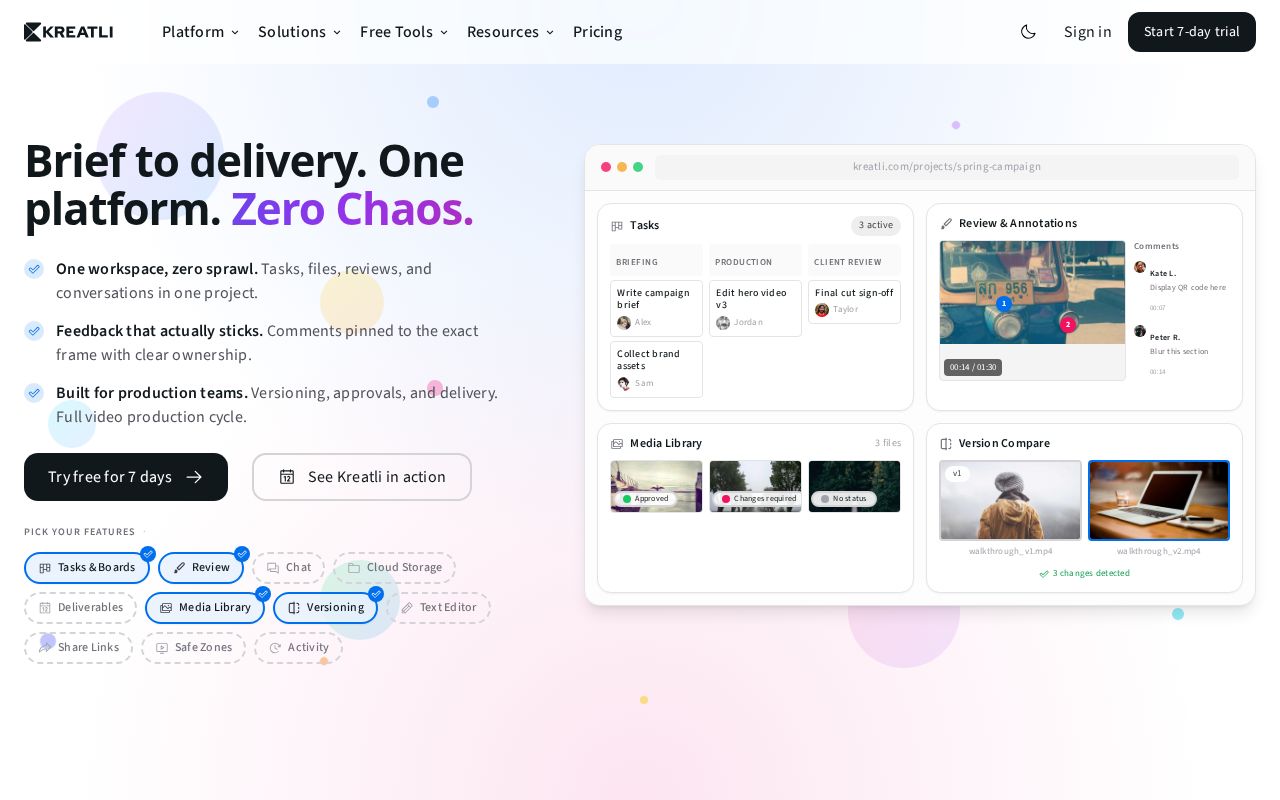 Screenshot of kreatli.com