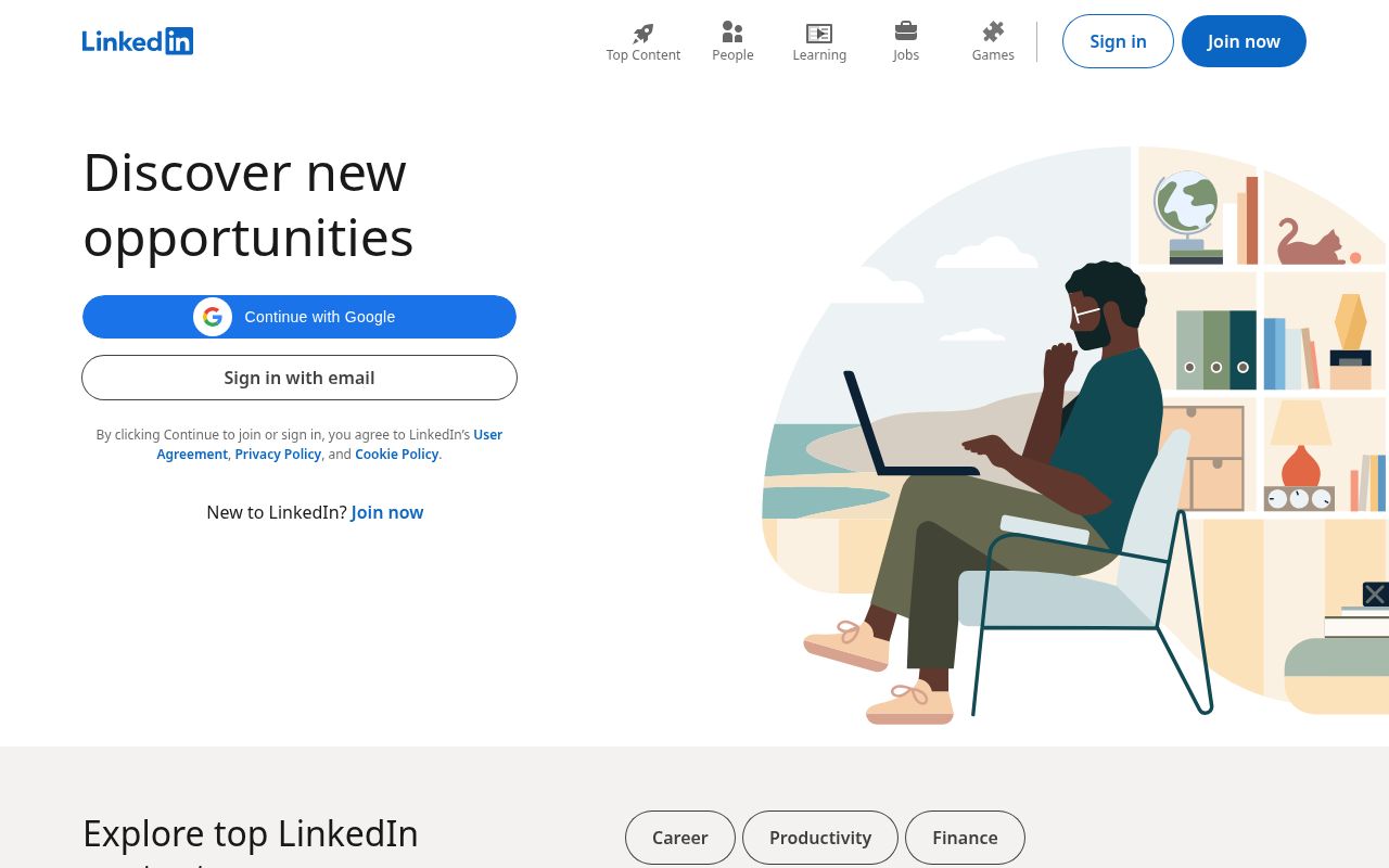 Screenshot of linkedin.com