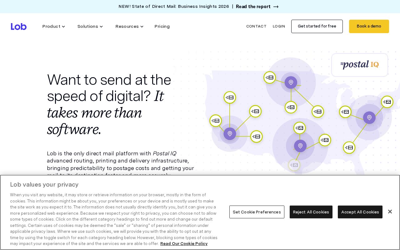 Screenshot of lob.com