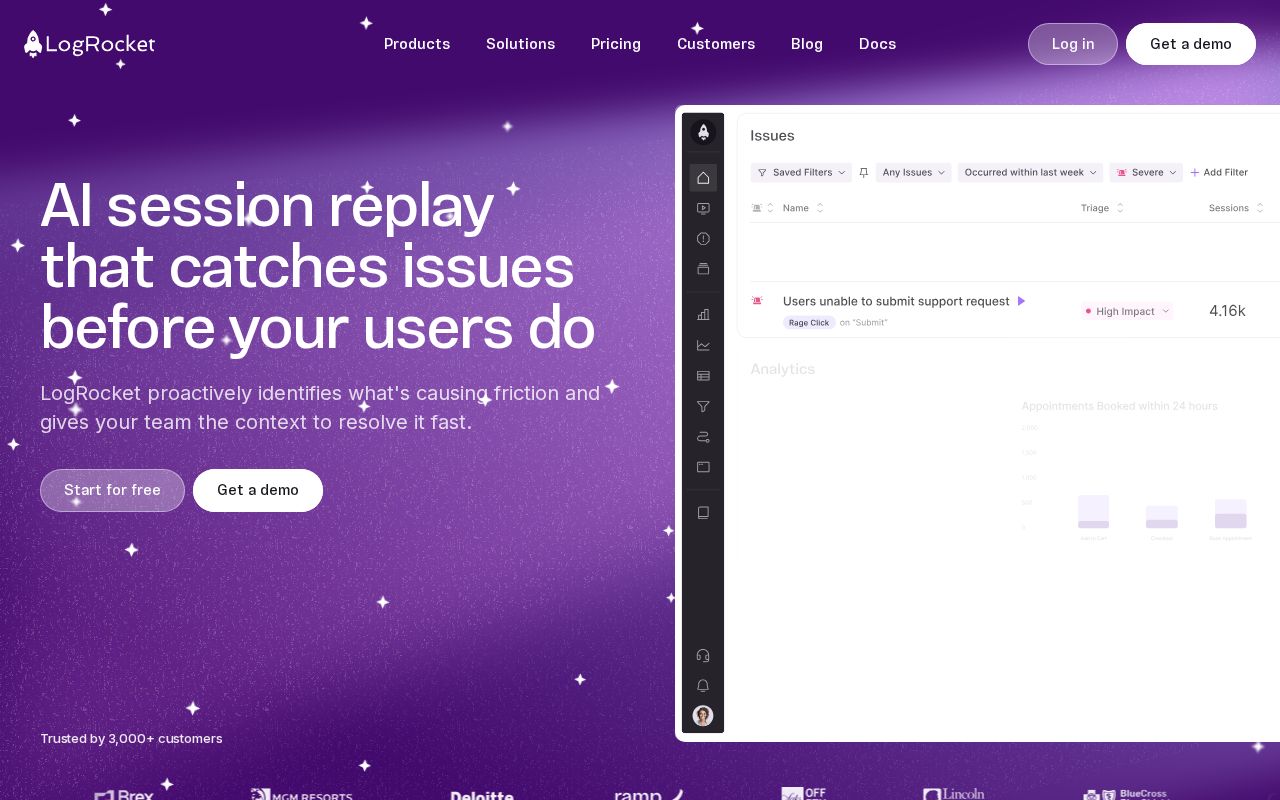 Screenshot of logrocket.com