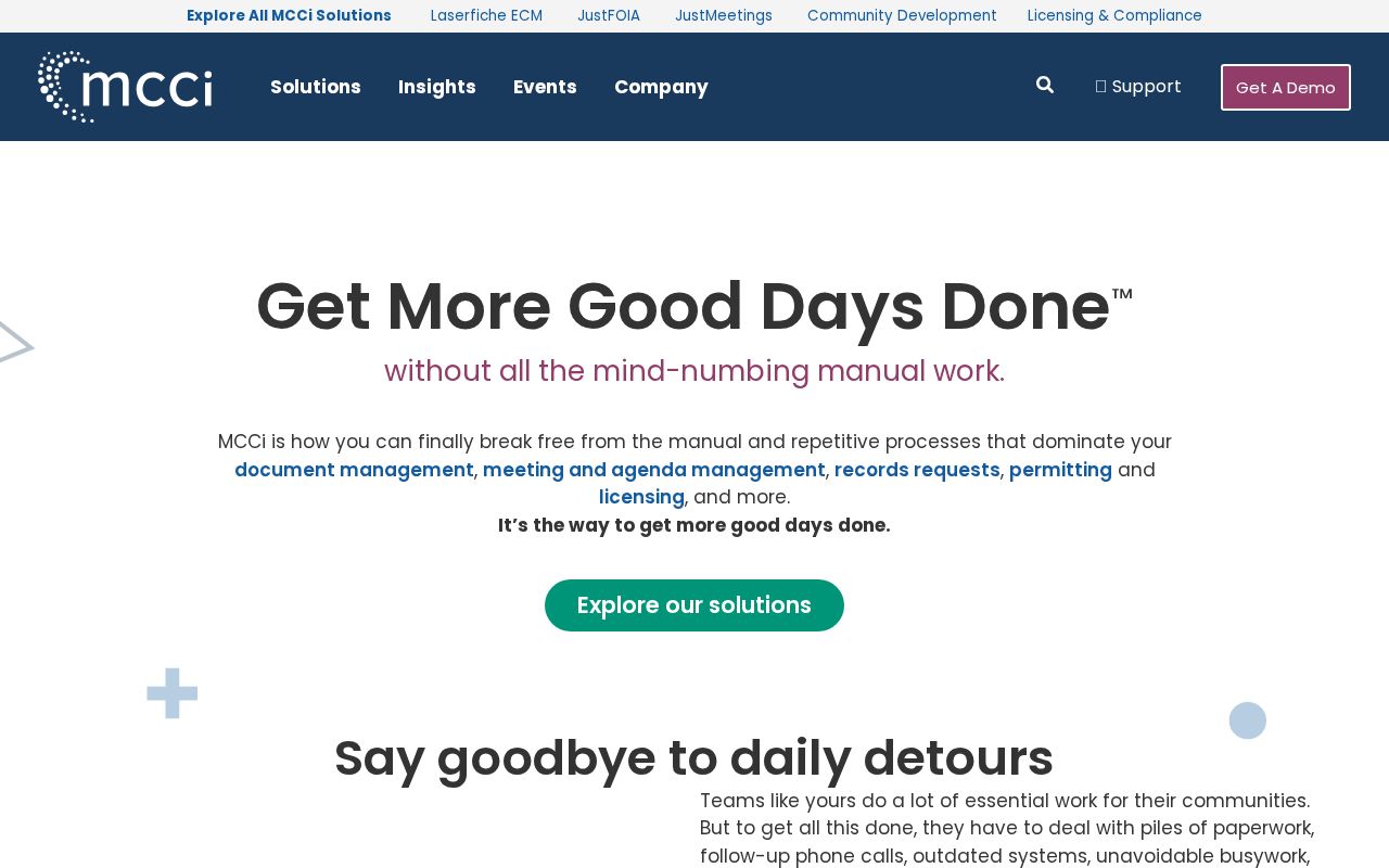 The mccinnovations.com homepage, first screen