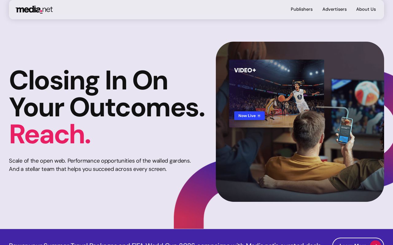 Screenshot of media.net