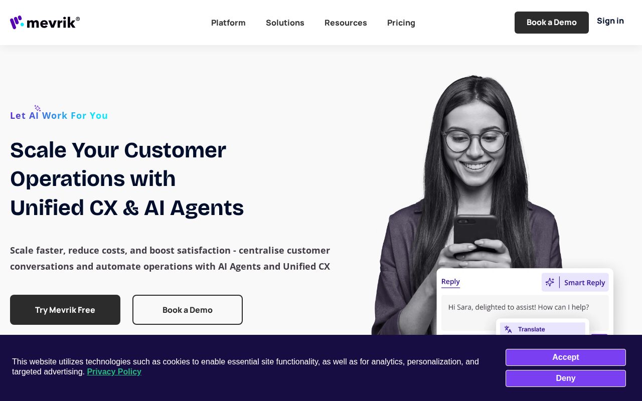 Screenshot of mevrik.com