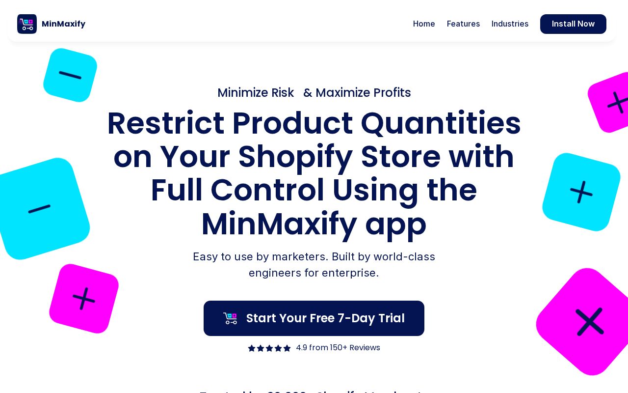 Screenshot of minmaxify.com