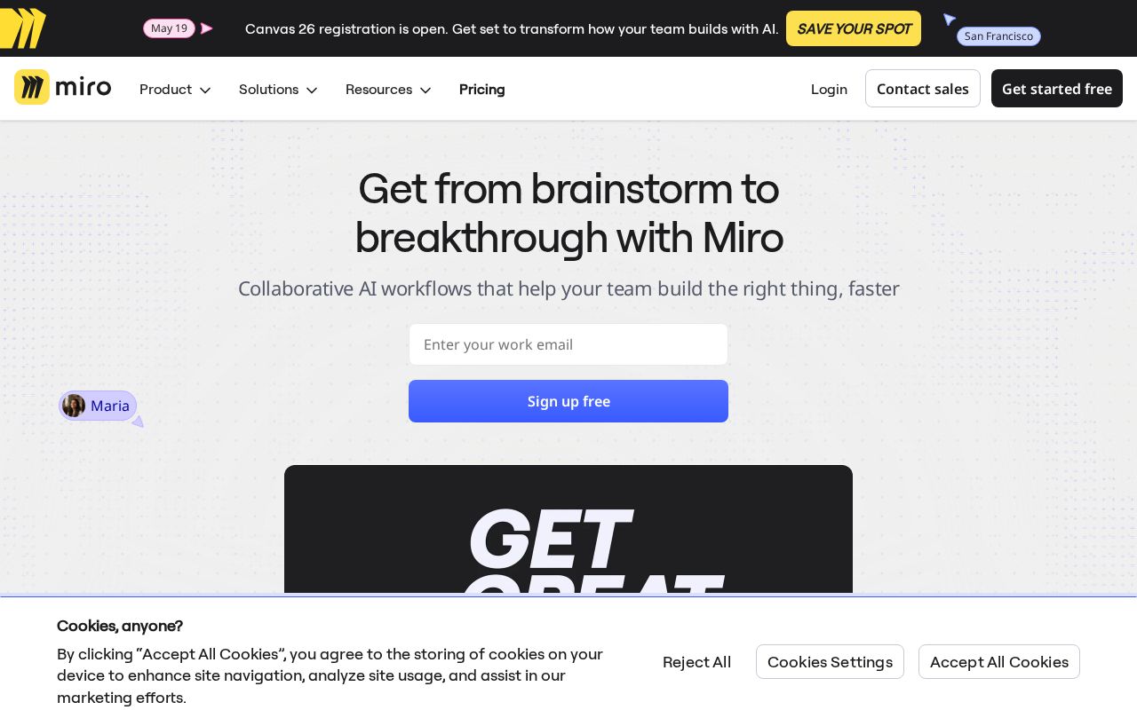 Screenshot of miro.com