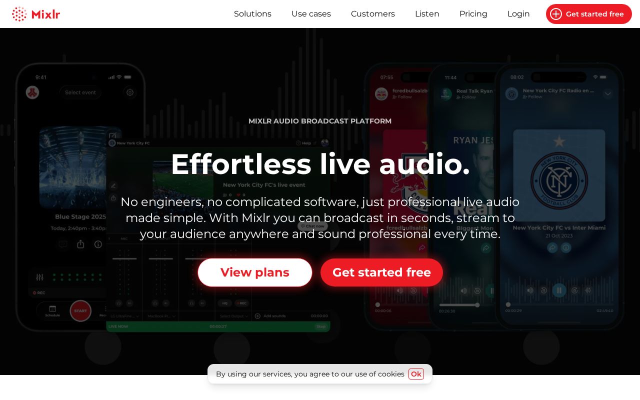 Screenshot of mixlr.com
