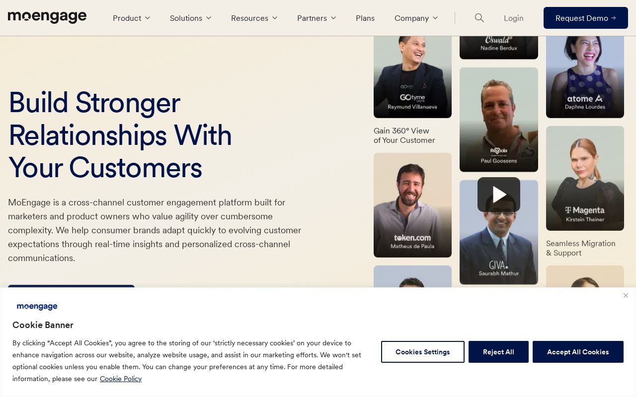 Screenshot of moengage.com