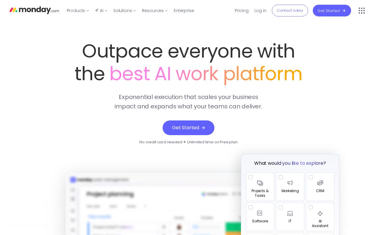 Screenshot of monday.com