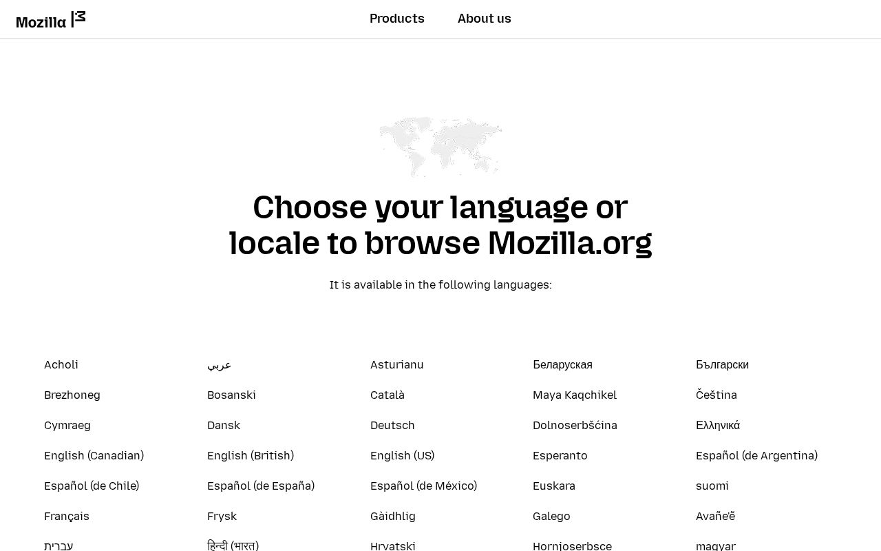 Screenshot of mozilla.org