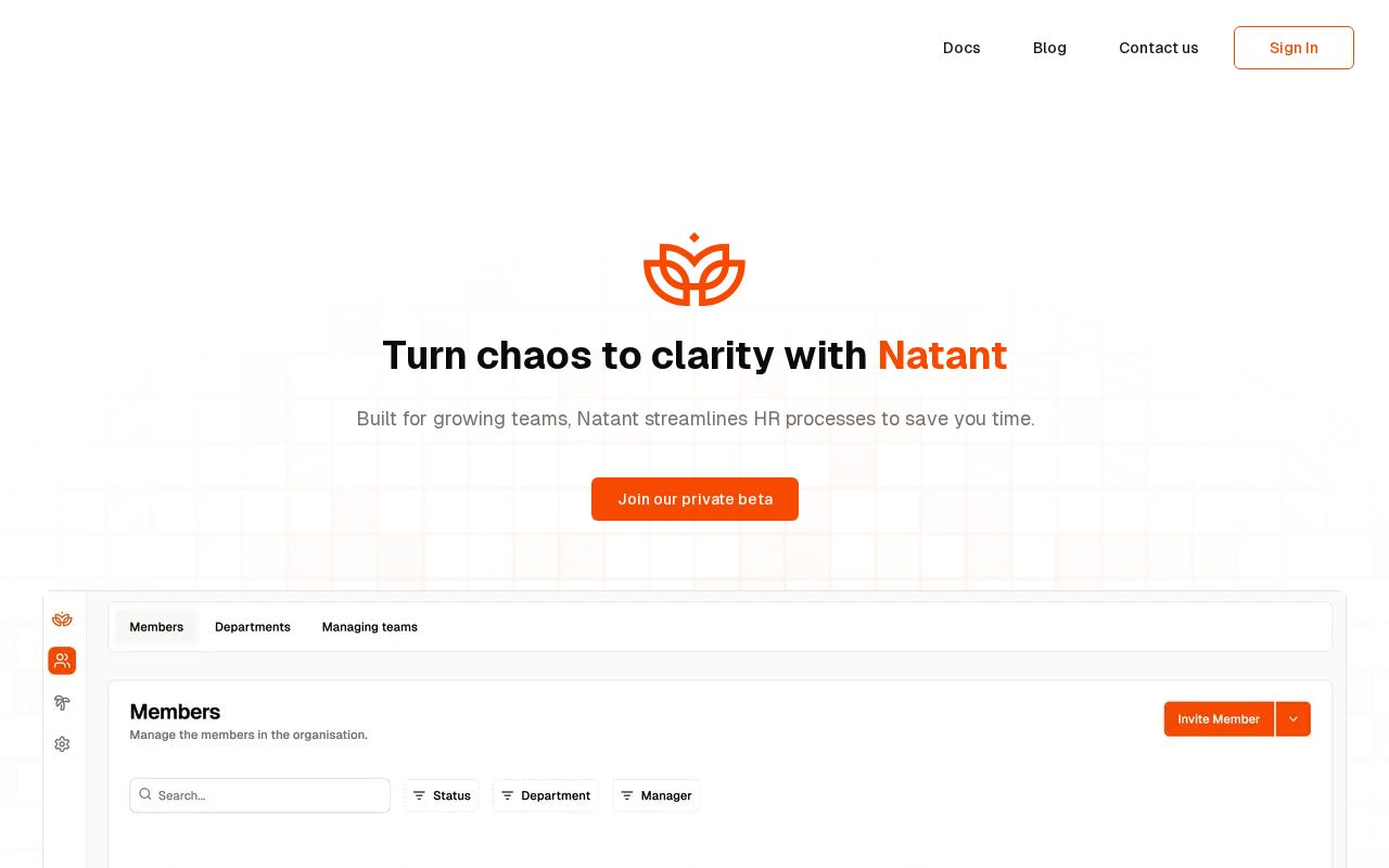 Screenshot of natant.co.uk