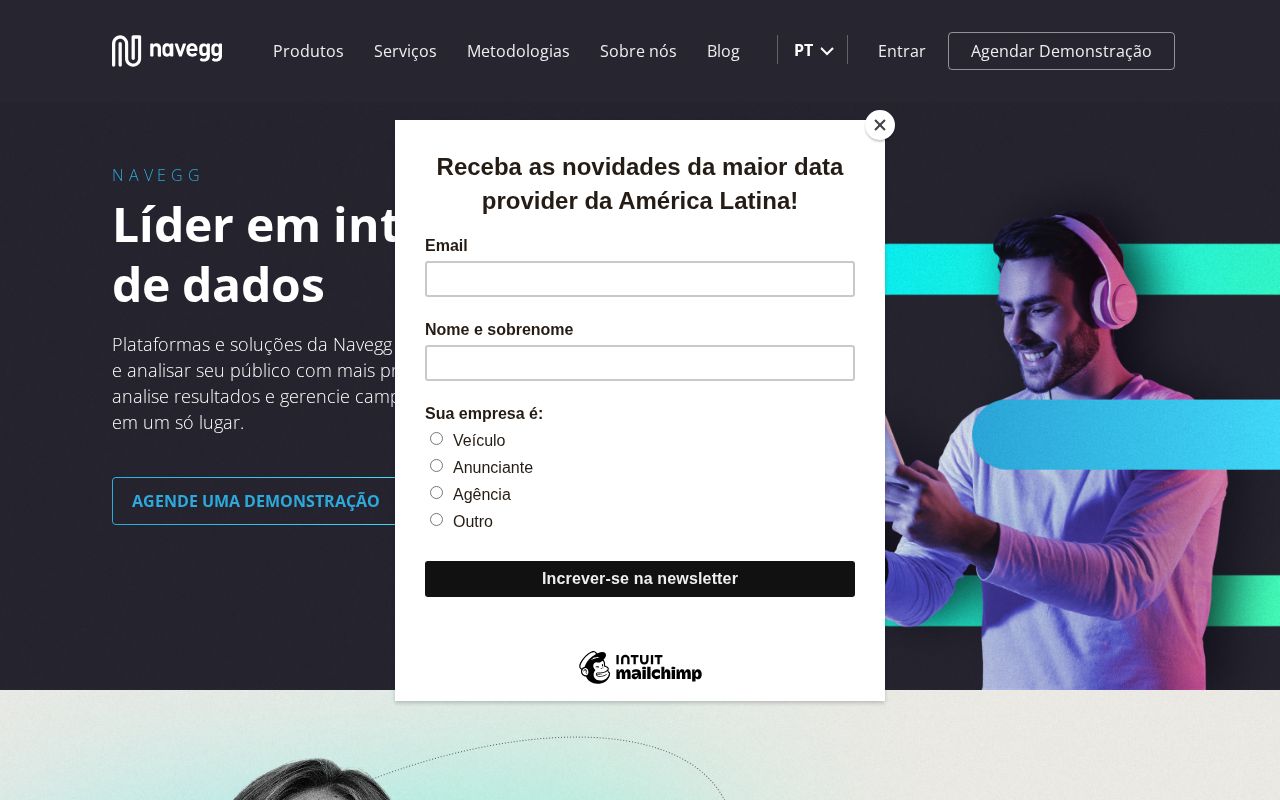 Screenshot of navegg.com