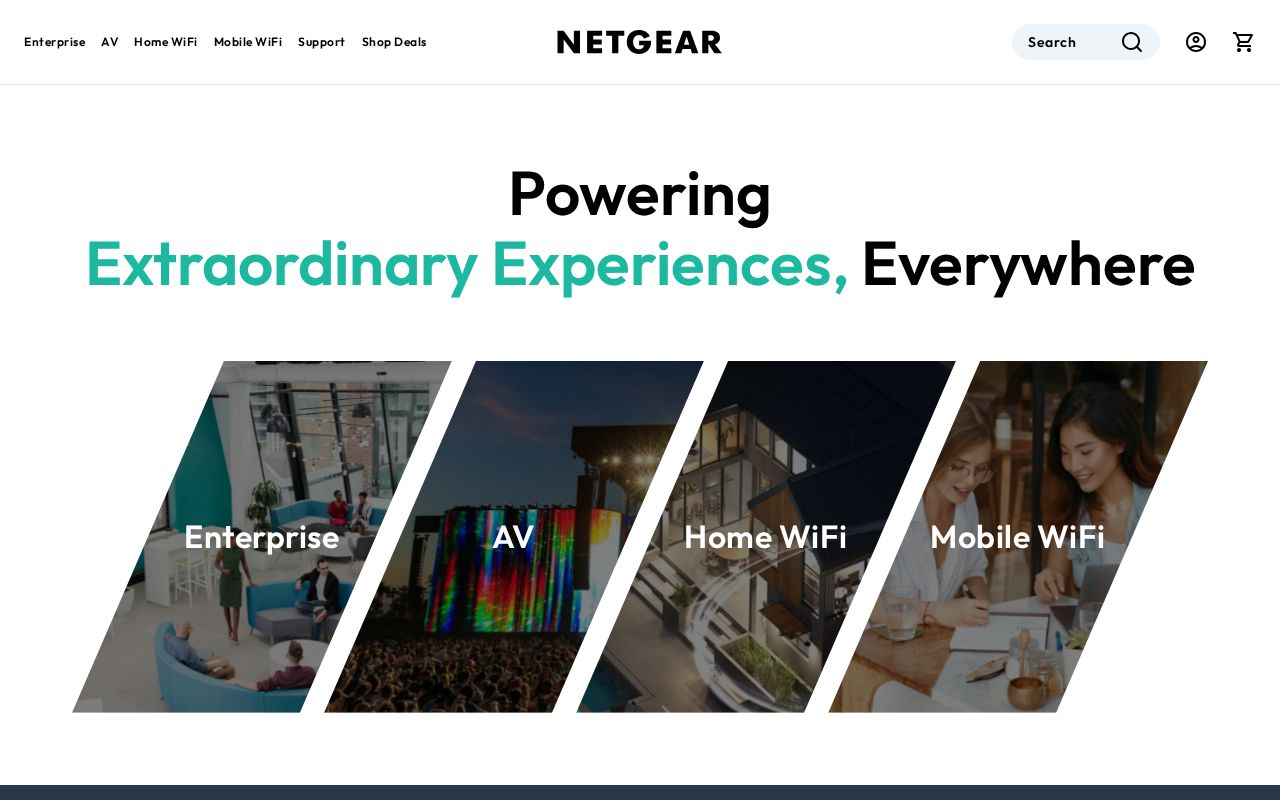 Screenshot of netgear.com