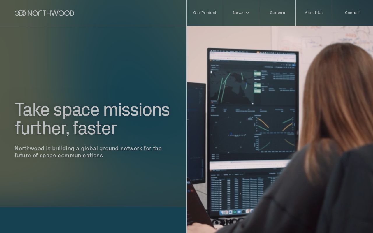 The northwoodspace.io homepage, first screen