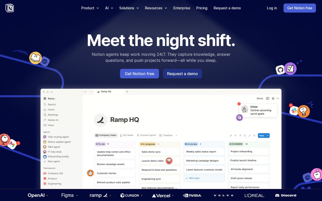 Screenshot of notion.com