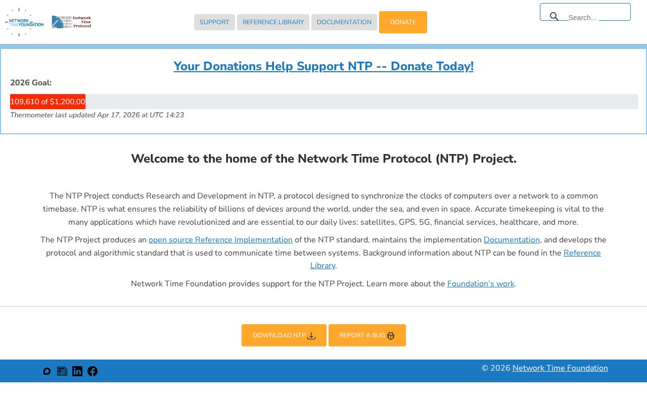 Screenshot of ntp.org