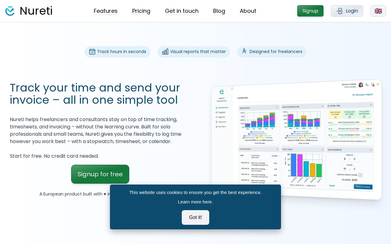 Screenshot of nureti.com