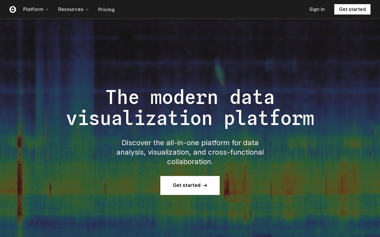 Screenshot of observablehq.com