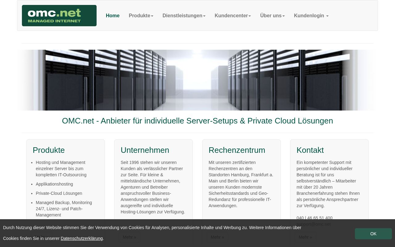 Screenshot of omc.net