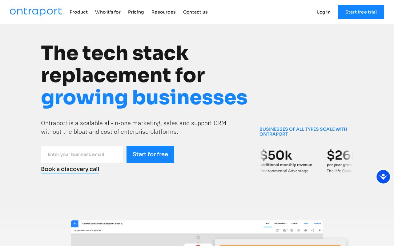Screenshot of ontraport.com