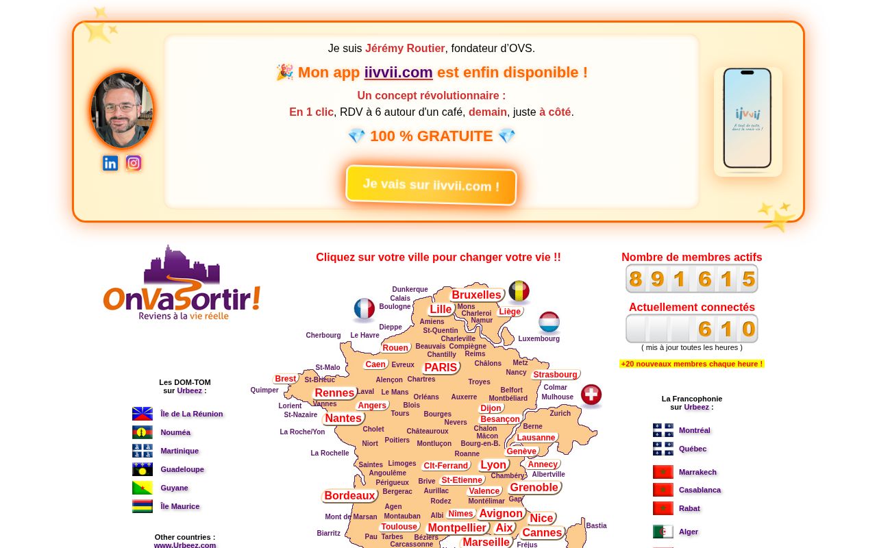 Screenshot of onvasortir.com