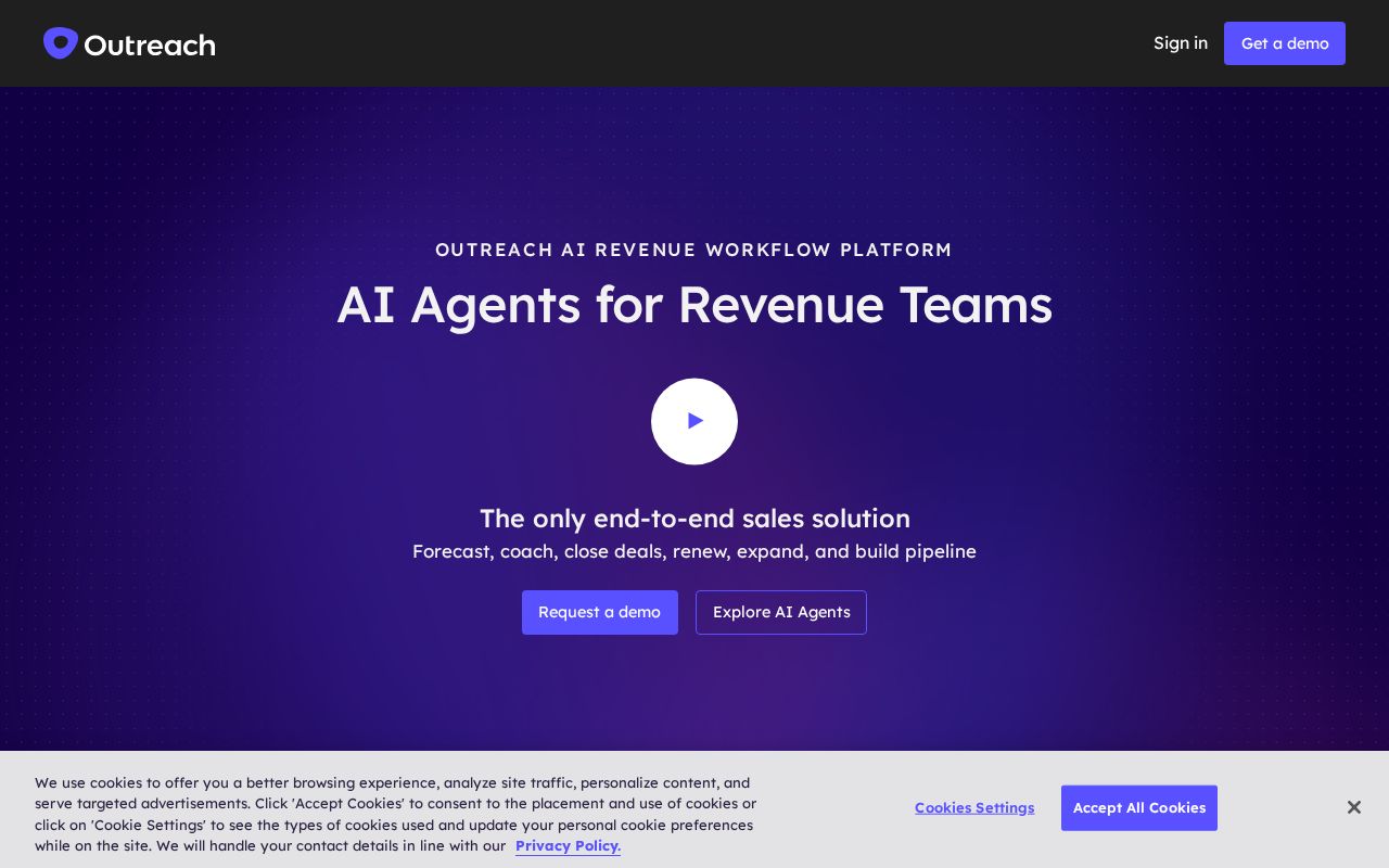 Screenshot of outreach.io
