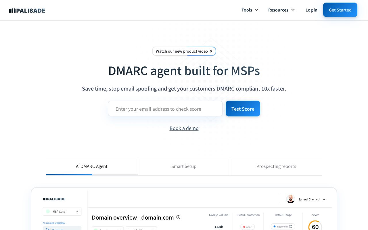 Screenshot of palisade.email