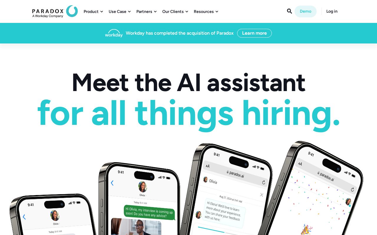 Screenshot of paradox.ai