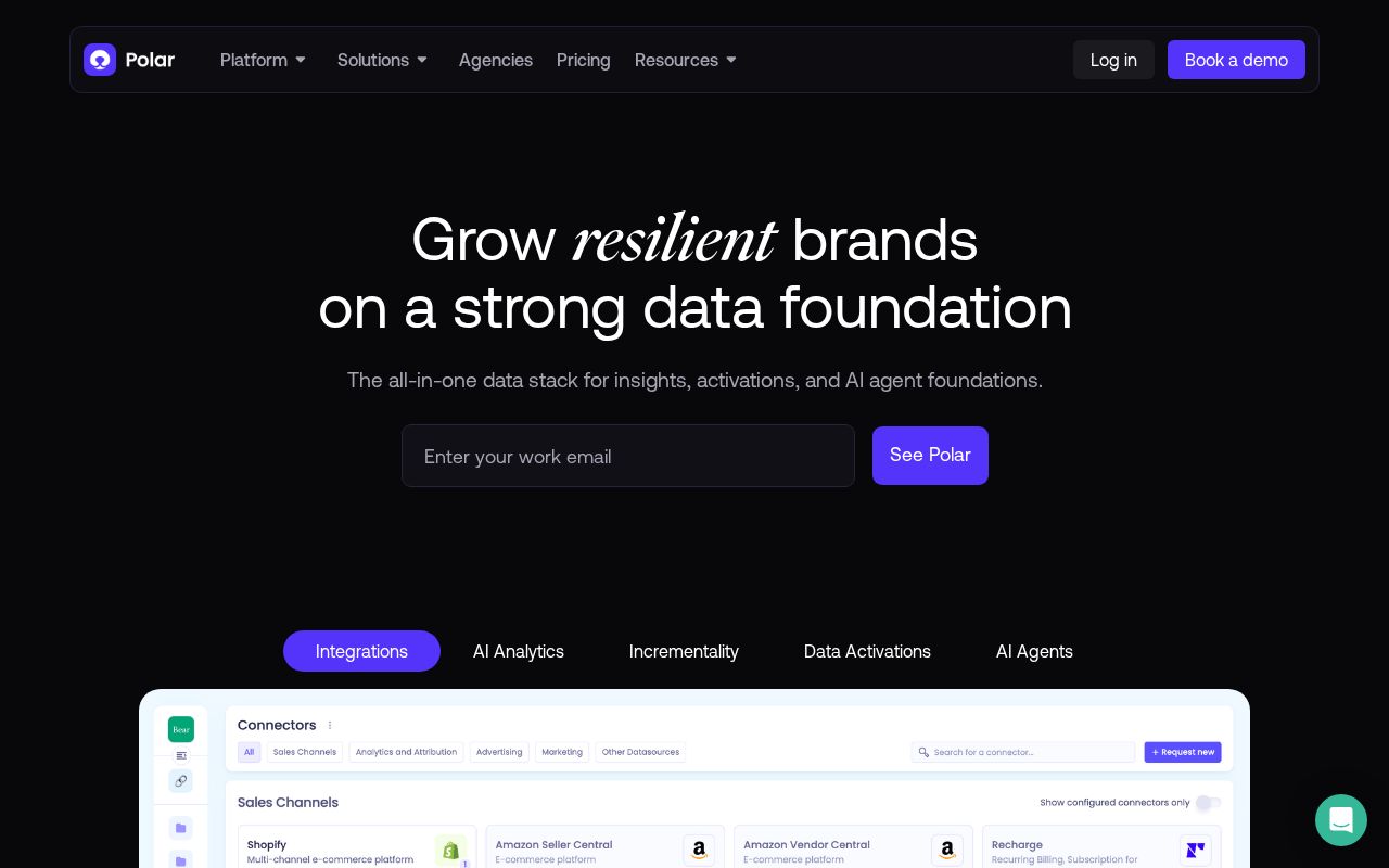 Screenshot of polaranalytics.com