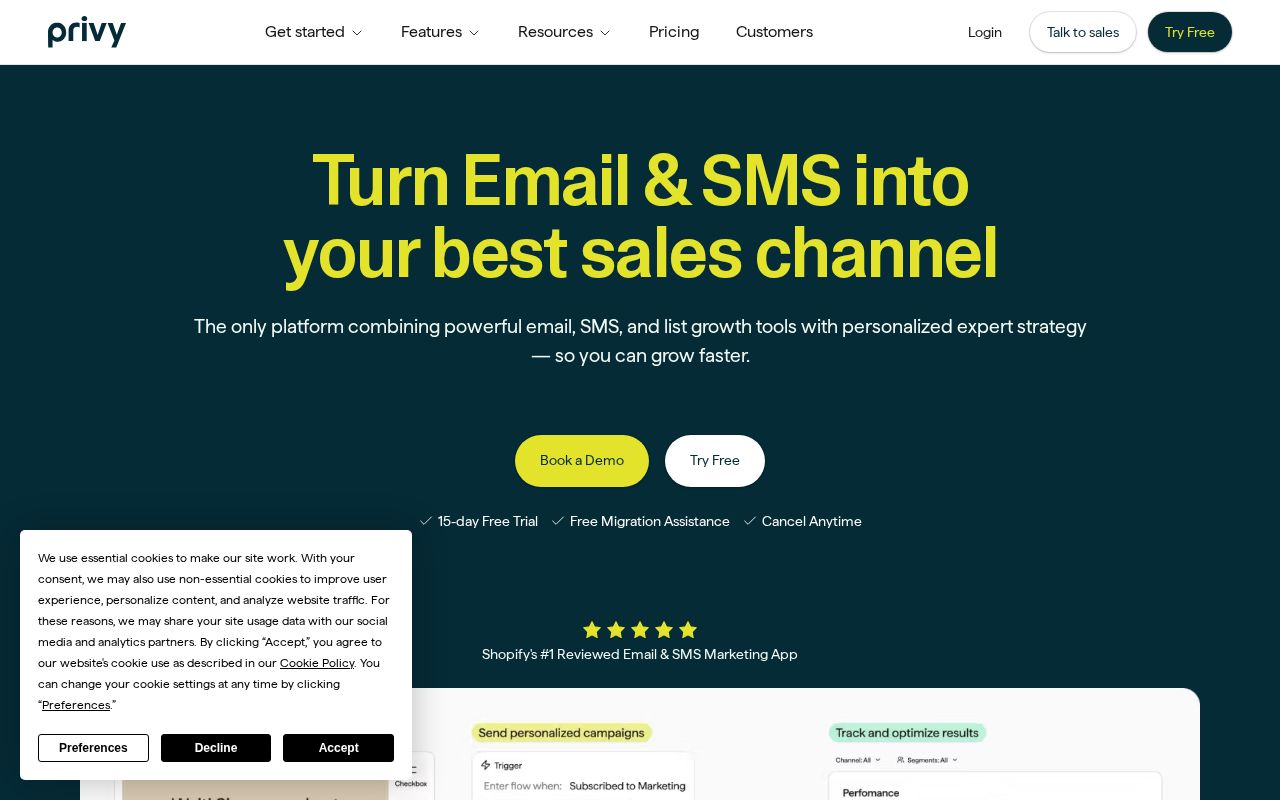 Screenshot of privy.com