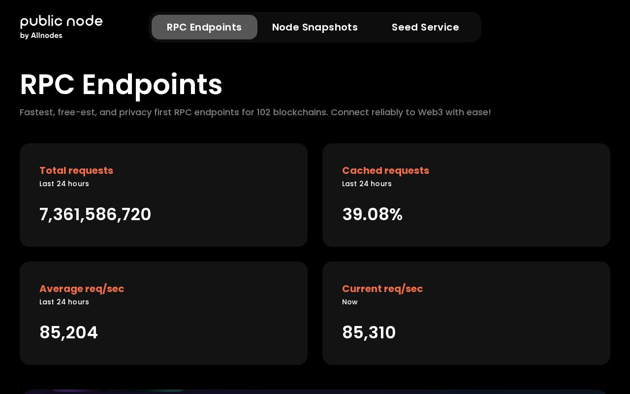 Screenshot of publicnode.com