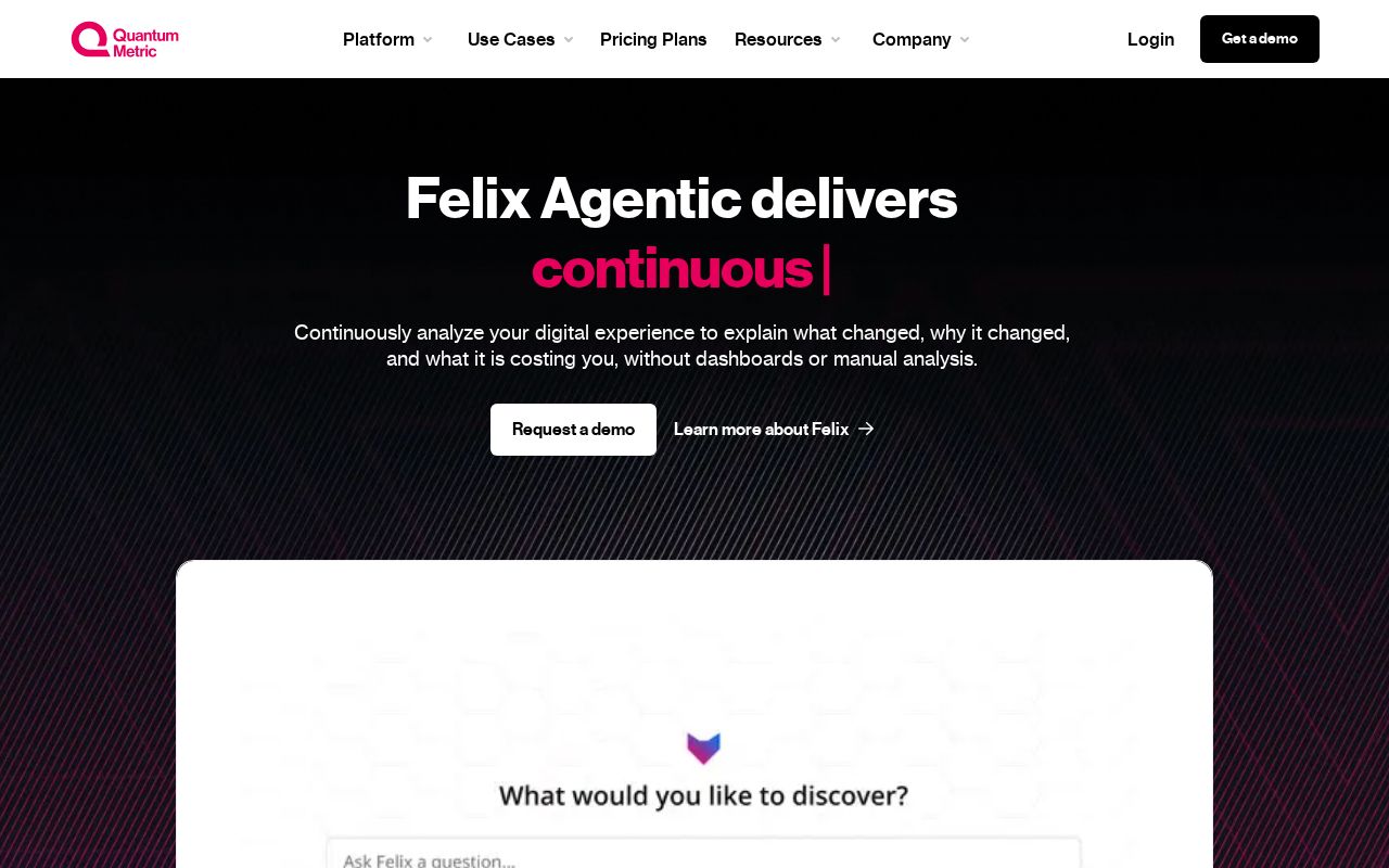Screenshot of quantummetric.com