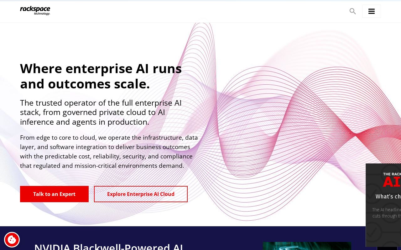 Screenshot of rackspace.com