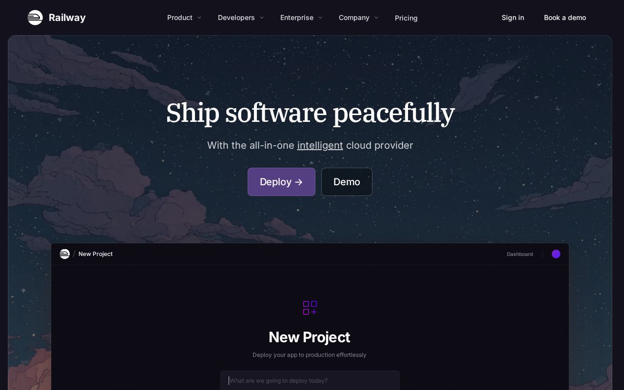 Screenshot of railway.com