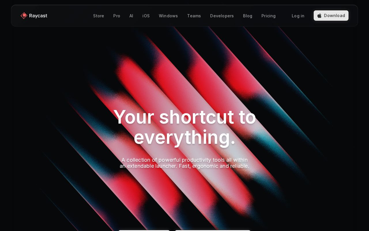 Screenshot of raycast.com