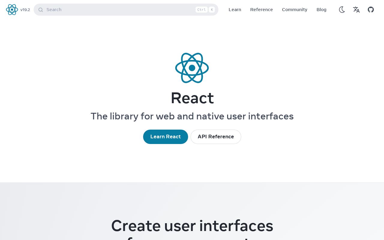 Screenshot of react.dev