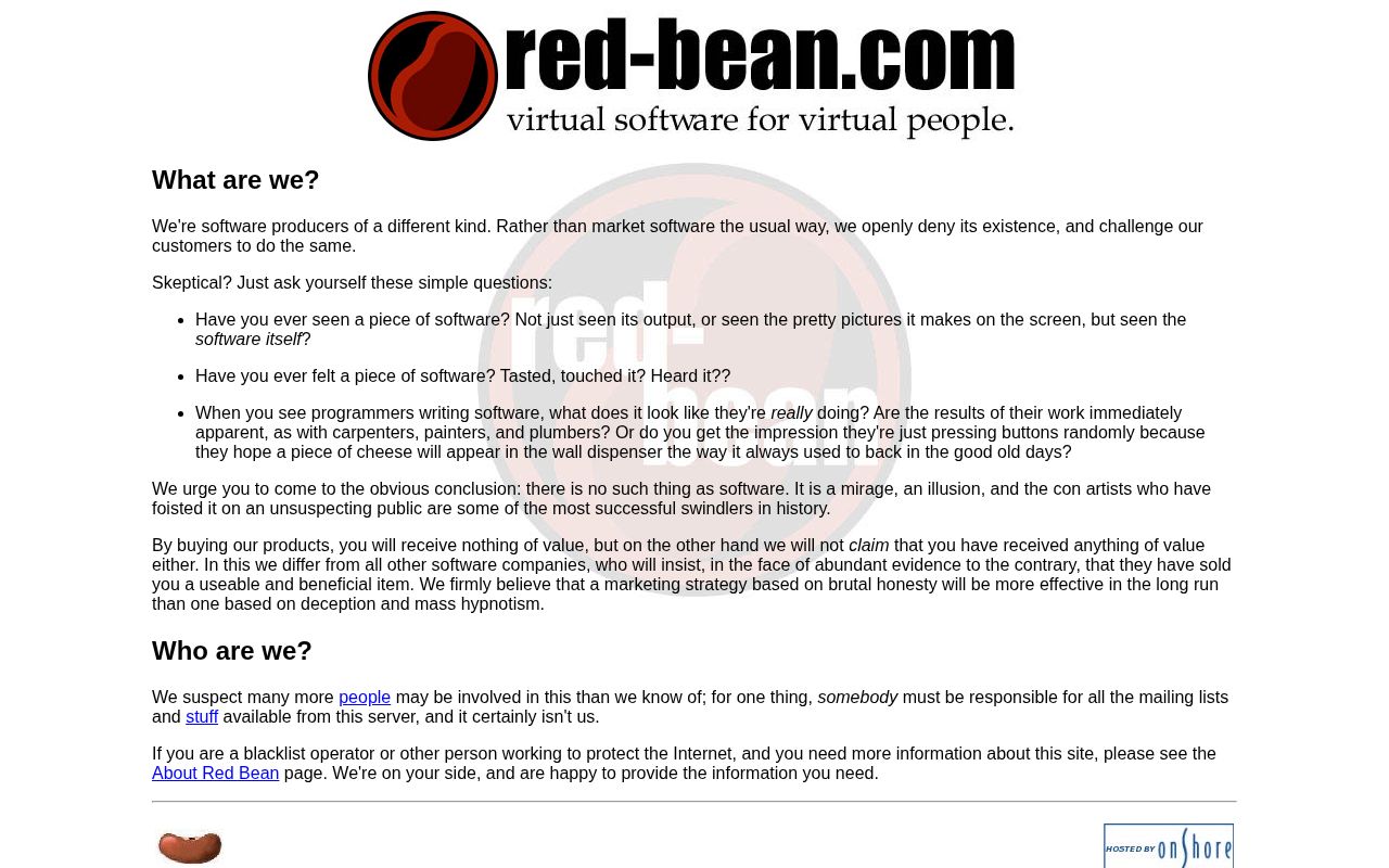 Screenshot of red-bean.com
