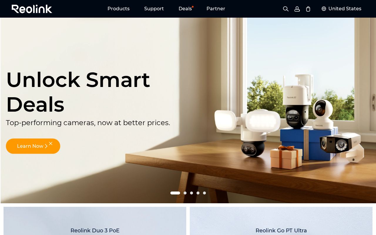 Screenshot of reolink.com