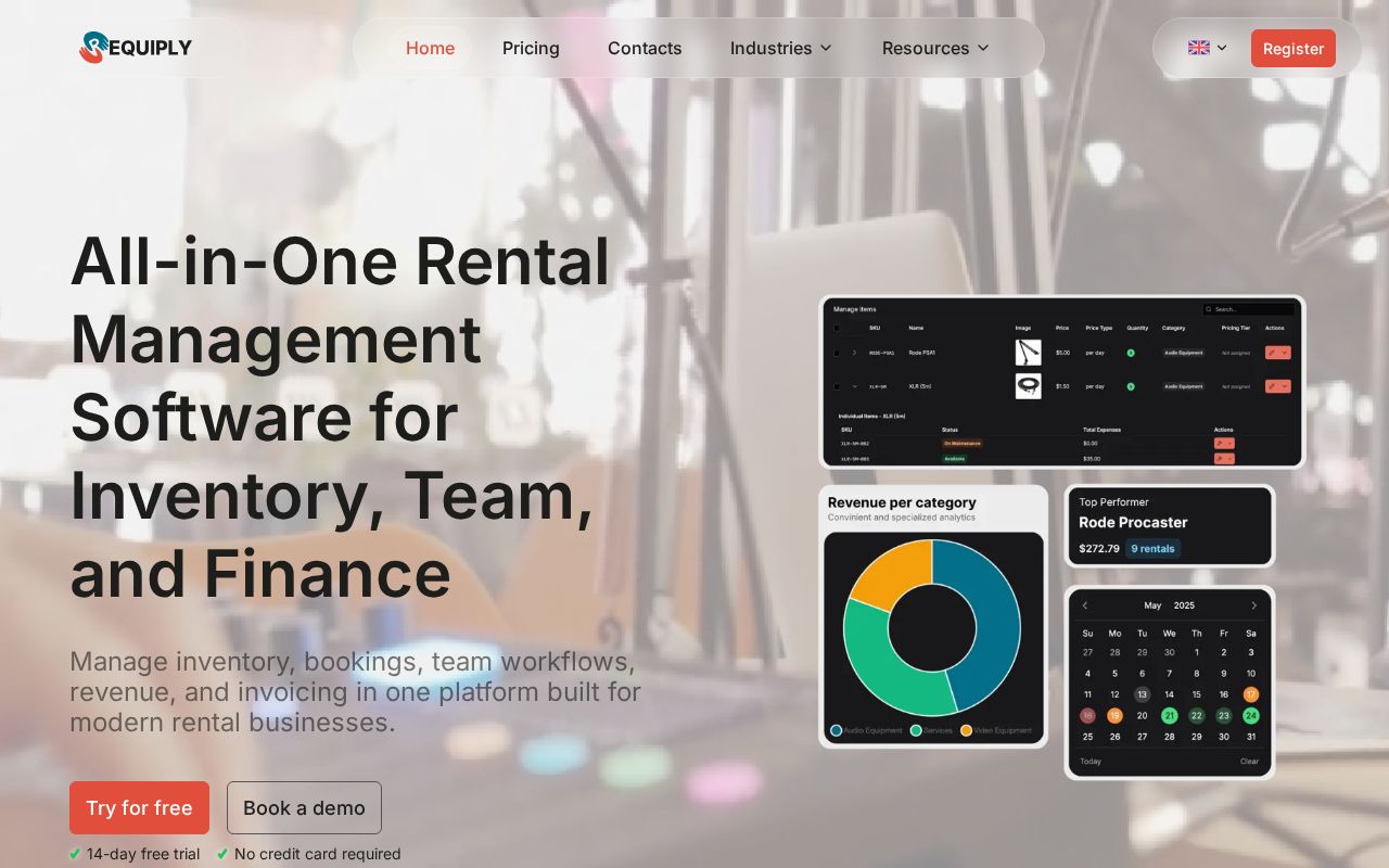 Screenshot of requiply.com