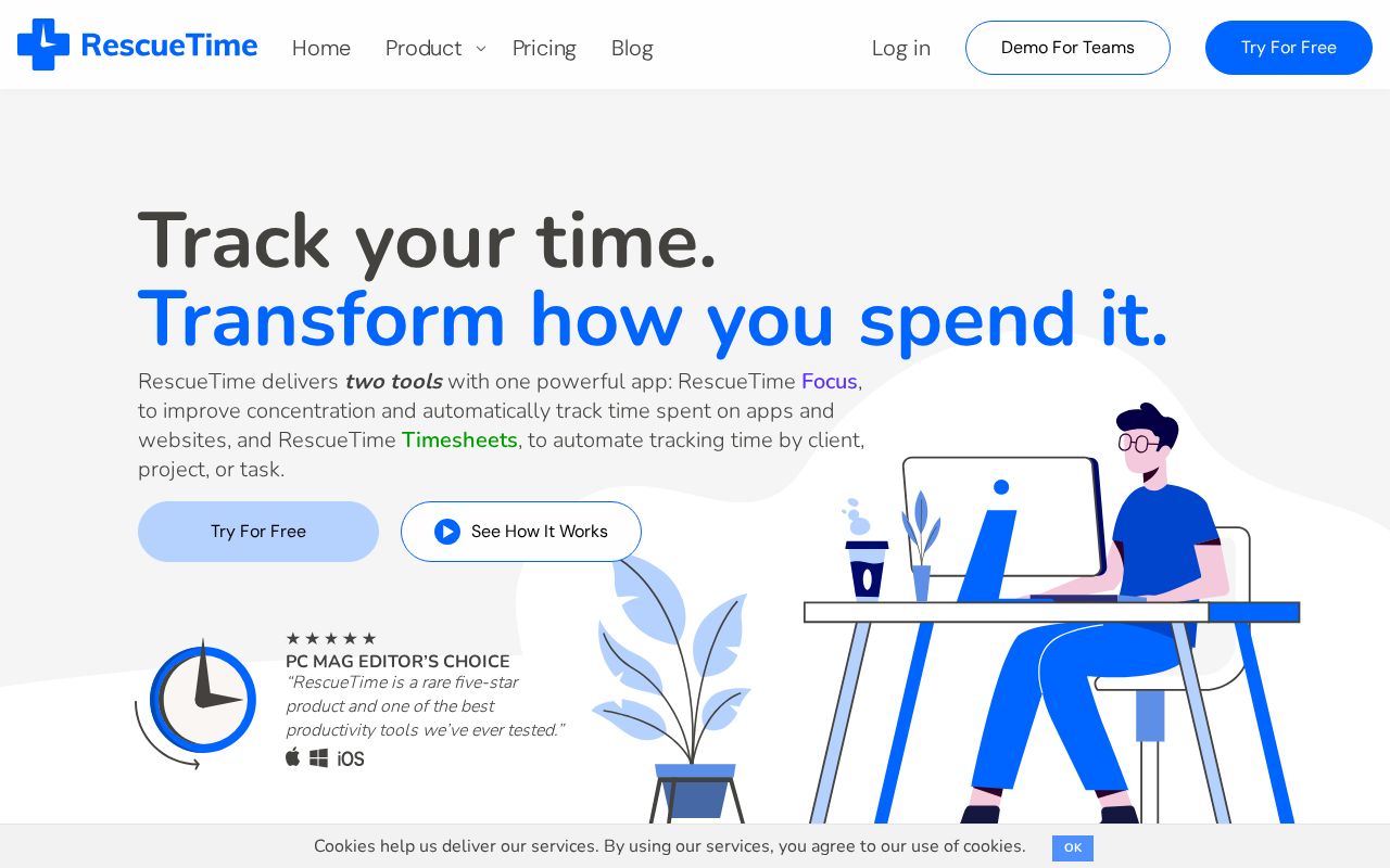 Screenshot of rescuetime.com