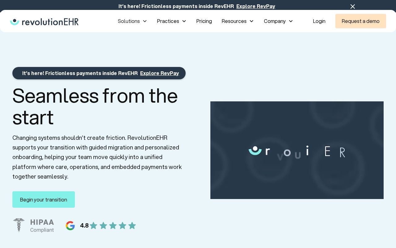 Screenshot of revolutionehr.com