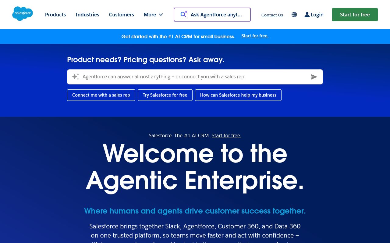 Screenshot of salesforce.com