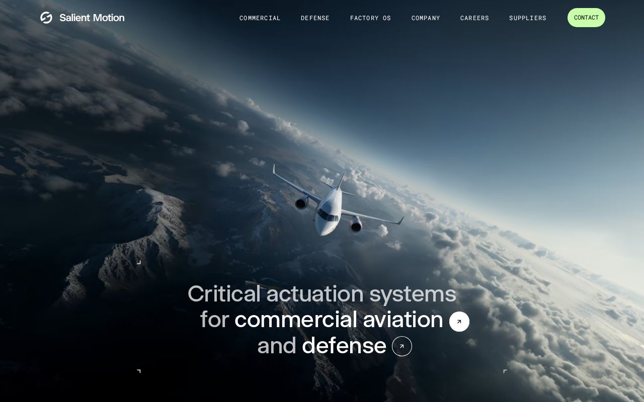 The salientmotion.com homepage, first screen