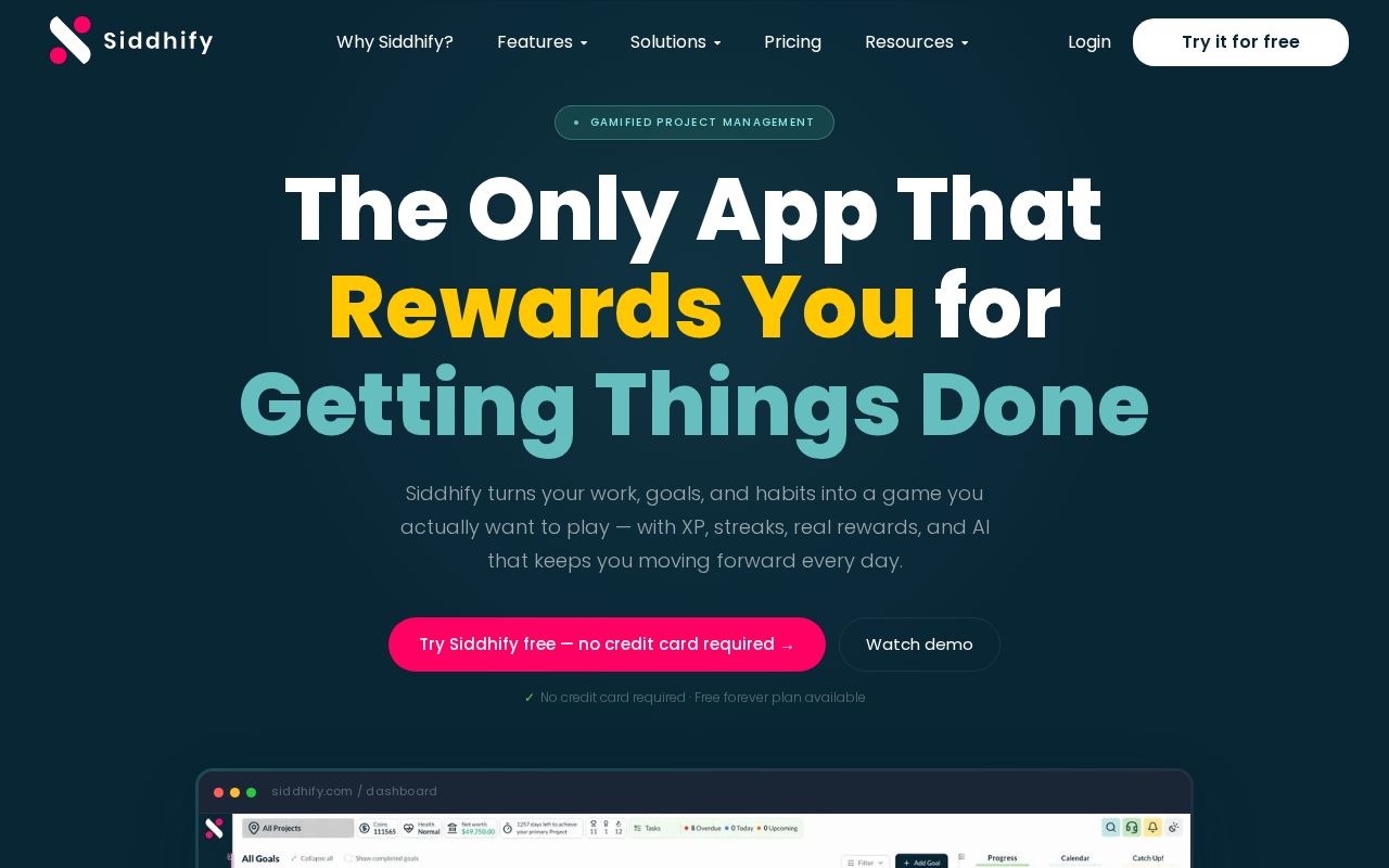 Screenshot of siddhify.com