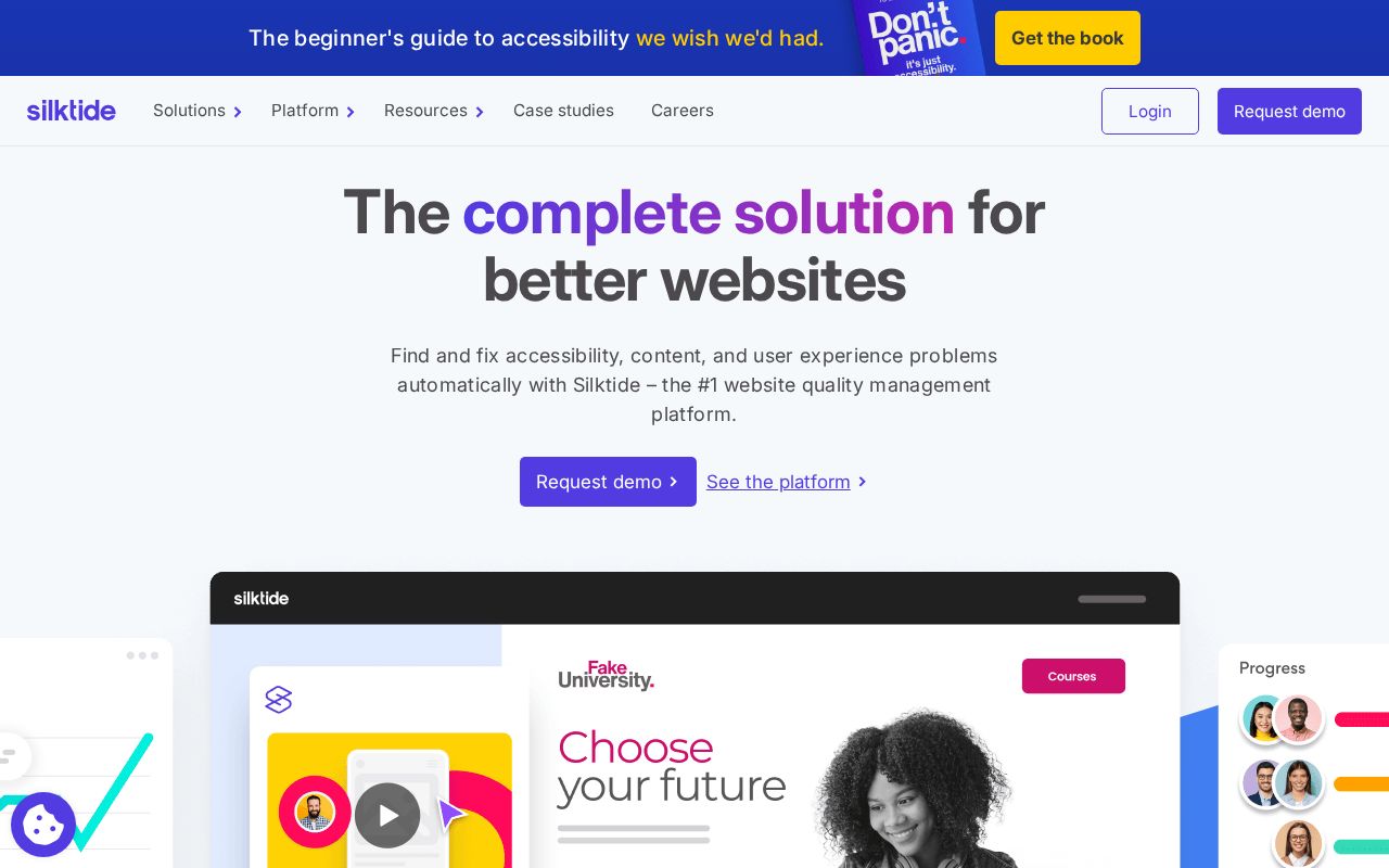 Screenshot of silktide.com