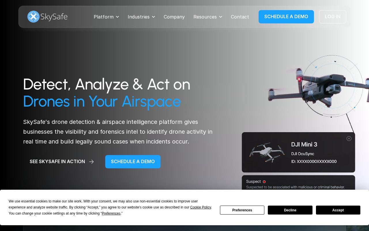 Screenshot of skysafe.io
