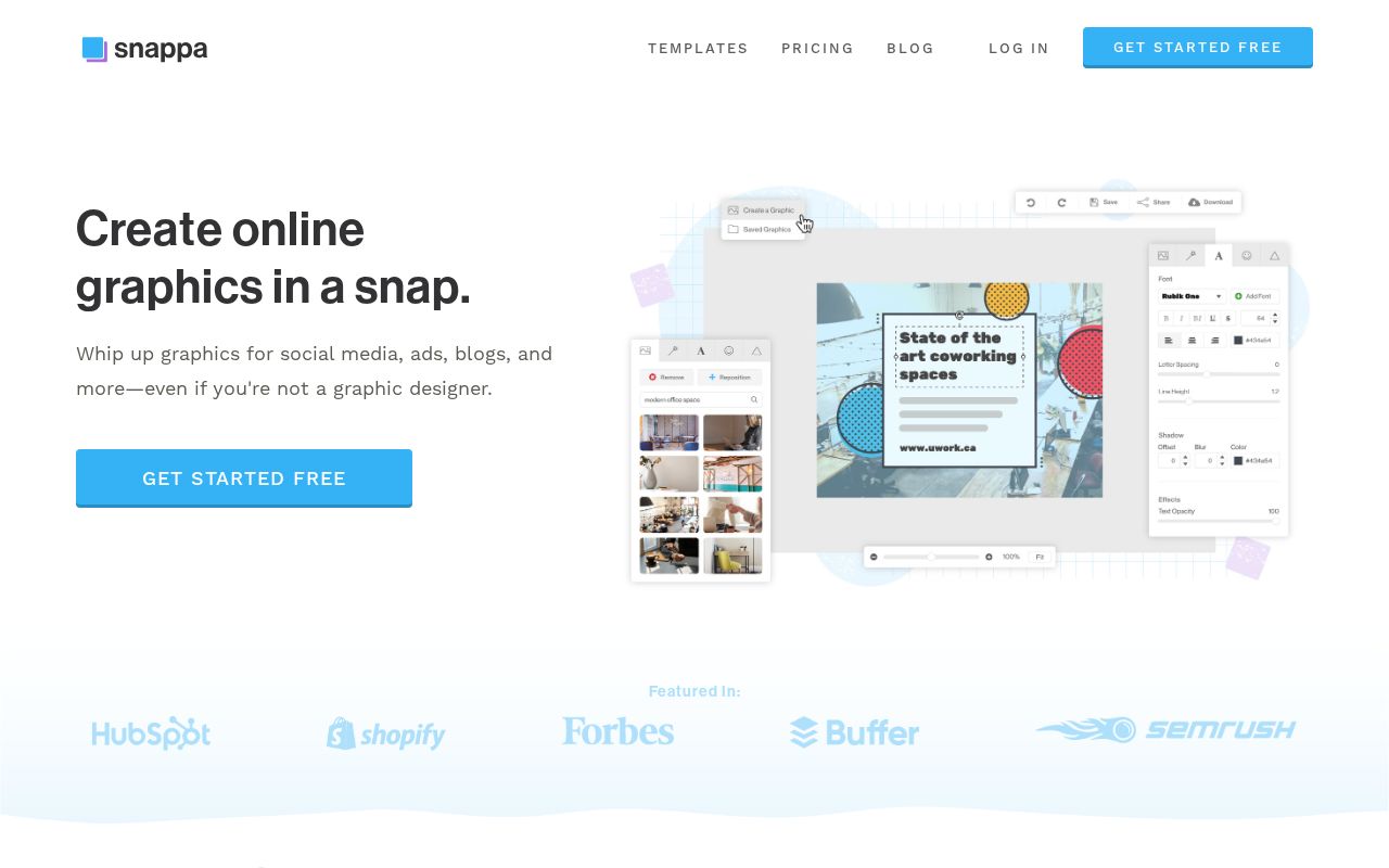 Screenshot of snappa.com